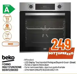 Ipercoop beko FORNO MULTIFUNZIONE BBIM12300XD offerta