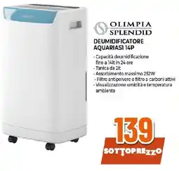 Ipercoop OLIMPIA SPLENDID DEUMIDIFICATORE AQUARIASI 14P offerta
