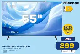 Euronics Hisense 55A69Q - LED SMART TV 55" offerta