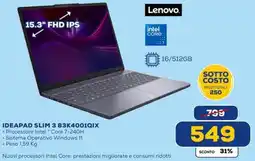 Euronics Lenovo IDEAPAD SLIM 3 83K4001QIX offerta