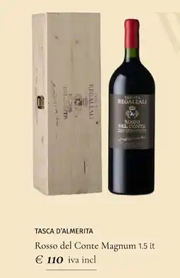 Prezzemolo e Vitale TASCA D'ALMERITA Rosso del Conte Magnum offerta