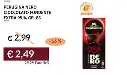 Prezzemolo e Vitale Perugina nero cioccolato fondente extra 95 % offerta