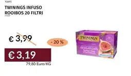 Prezzemolo e Vitale Twinings infuso rooibos 20 filtri offerta