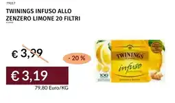 Prezzemolo e Vitale Twinings infuso allo zenzero limone 20 filtri offerta