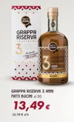 Tigre Grappa riserva 3 anni FATTI BUONI offerta