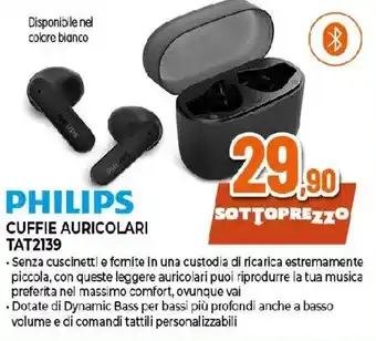 PHILIPS CUFFIE AURICOLARI TAT2139