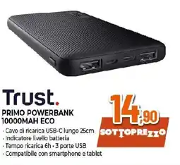 Extracoop Trust. PRIMO POWERBANK 10000MAH ECO offerta