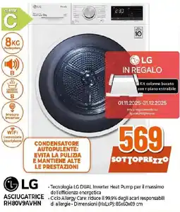 Extracoop LG ASCIUGATRICE RH80V9AVHN offerta