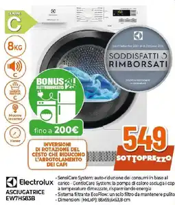 Extracoop Electrolux ASCIUGATRICE EW7H583B offerta