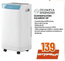Extracoop OLIMPIA SPLENDID DEUMIDIFICATORE AQUARIASI 14P offerta