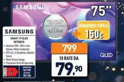 Unieuro SAMSUNG SMART TV Q DE7506FA LED offerta
