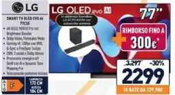 Unieuro LG SMART TV QLED EVO AI 77C55 offerta