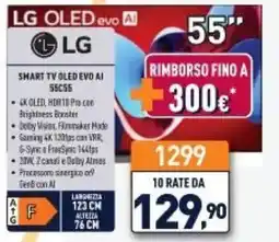 Unieuro LG smart TV qled evo AI offerta