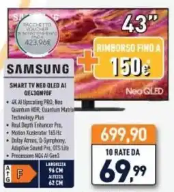 Unieuro Samsung smart TV neo qled AI offerta