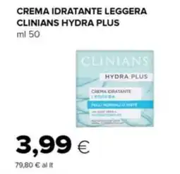 Tigre Crema idratante leggera clinians hydra plus offerta
