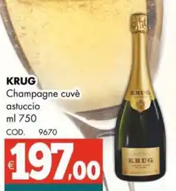Altasfera KRUG Champagne cuvé astuccio offerta