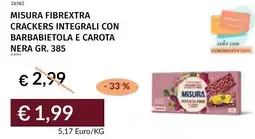 Prezzemolo e Vitale Misura fibrextra crackers integrali con barbabietola e carota nera offerta