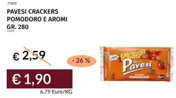 Prezzemolo e Vitale Pavesi crackers pomodoro e aromi offerta