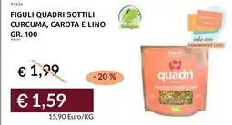 Prezzemolo e Vitale Figuli quadri sottili curcuma, carota e lino offerta