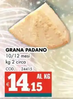 Altasfera GRANA PADANO 10/12 mesi offerta
