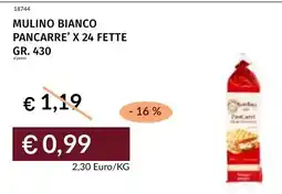 Prezzemolo e Vitale Mulino bianco pancarre' x 24 fette offerta