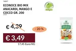 Prezzemolo e Vitale Econoce bio mix anacardi, mango e cocco offerta