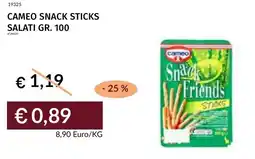 Prezzemolo e Vitale Cameo snack sticks salati offerta