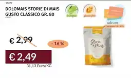 Prezzemolo e Vitale Dolomais storie di mais gusto classico offerta