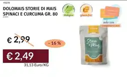 Prezzemolo e Vitale Dolomais storie di mais spinaci e curcuma offerta