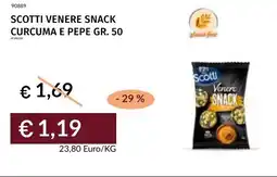Prezzemolo e Vitale Scotti venere snack curcuma e pepe offerta