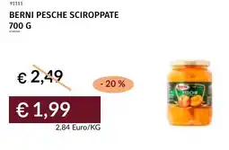 Prezzemolo e Vitale Berni pesche sciroppate offerta