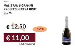 Prezzemolo e Vitale Malibran 5 grammi prosecco extra brut offerta