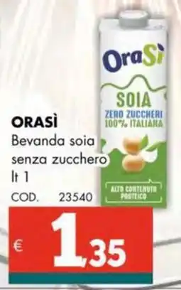 Altasfera ORASÌ Bevanda soia senza zucchero offerta