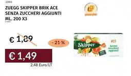 Prezzemolo e Vitale Zuegg skipper brik ace senza zuccheri aggiunti offerta