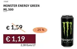Prezzemolo e Vitale Monster energy green offerta