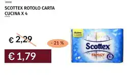 Prezzemolo e Vitale Scottex rotolo carta cucina x 4 offerta