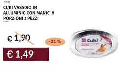 Prezzemolo e Vitale Cuki vassoio in alluminio con manici 8 porzioni 2 pezzi offerta