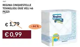 Prezzemolo e Vitale Regina cinquestelle tovaglioli due veli 46 pezzi offerta