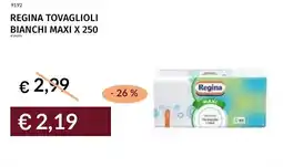Prezzemolo e Vitale Regina tovaglioli bianchi maxi x 250 offerta