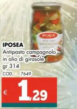 Altasfera IPOSEA Antipasto campagnolo in olio di girasole offerta