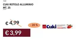 Prezzemolo e Vitale Cuki rotolo alluminio MT. 25 offerta