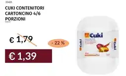 Prezzemolo e Vitale Cuki contenitori cartoncino 4/6 porzioni offerta