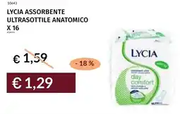 Prezzemolo e Vitale Lycia assorbente ultrasottile anatomico x16 offerta