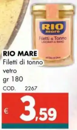Altasfera RIO MARE Filetti di tonno vetro offerta