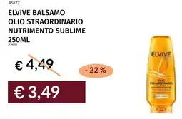 Prezzemolo e Vitale Elvive balsamo olio straordinario nutrimento sublime offerta
