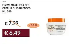 Prezzemolo e Vitale Elvive maschera per capelli olio di cocco offerta