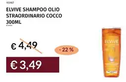 Prezzemolo e Vitale Elvive shampoo olio straordinario cocco offerta