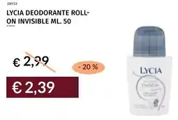 Prezzemolo e Vitale Lycia deodorante roll- on invisible offerta