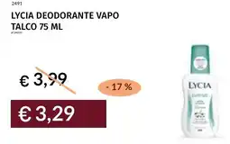 Prezzemolo e Vitale Lycia deodorante vapo talco offerta