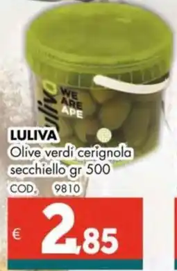 Altasfera LULIVA Olive verdi cerignola secchiello offerta